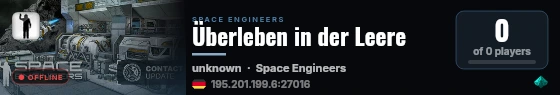 Überleben in der Leere live status badge