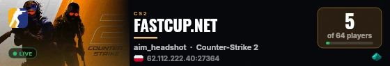 FASTCUP.NET live status badge