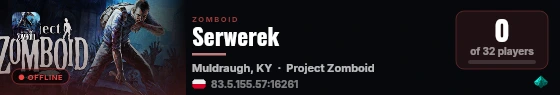 Serwerek live status badge