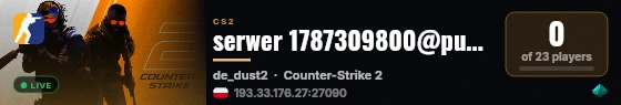 serwer 1787309800@pukawka.pl live status badge