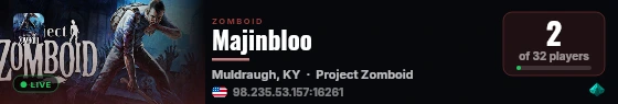 Majinbloo live status badge