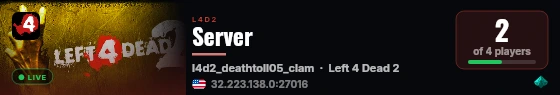 Server live status badge