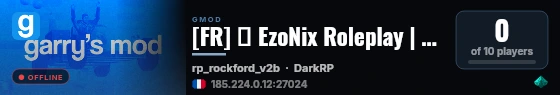 [FR] 🚀 EzoNix Roleplay | En developpement live status badge