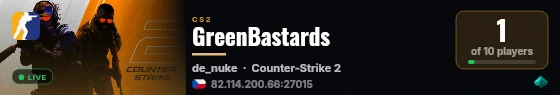 GreenBastards live status badge