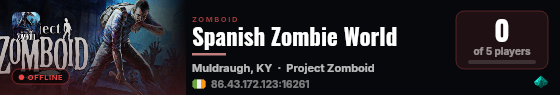 Spanish Zombie World live status badge