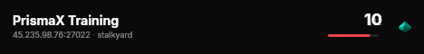 PrismaX Training live status badge