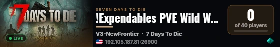 !Expendables PVE Wild West Mod live status badge