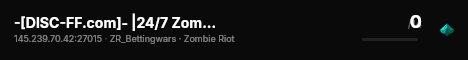 -[DISC-FF.com]- |24/7 Zombie Riot EU| [Official Version] live status badge