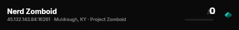 Nerd Zomboid live status badge