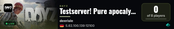 Testserver! Pure apocalypse! PVE Barterer Bandits Skill Moonshi live status badge
