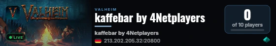 kaffebar by 4Netplayers live status badge
