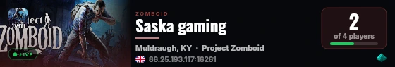 Saska gaming live status badge