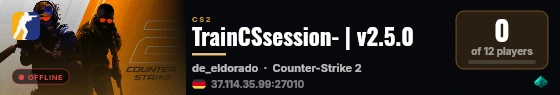 TrainCSsession- | v2.5.0 live status badge
