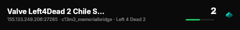 Valve Left4Dead 2 Chile Server (srcds1020-scl1.241.271) live status badge