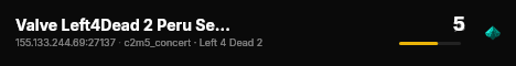 Valve Left4Dead 2 Peru Server (srcds1014-lim1.251.123) live status badge