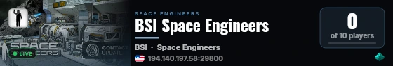 BSI Space Engineers live status badge