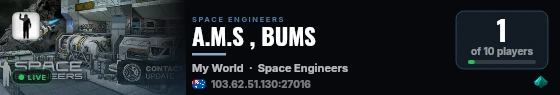 A.M.S , BUMS live status badge