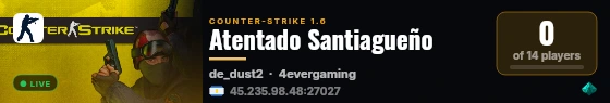 Atentado Santiagueño live status badge