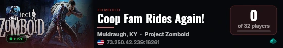 Coop Fam Rides Again! live status badge