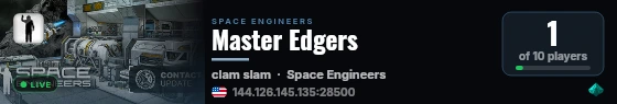 Master Edgers live status badge