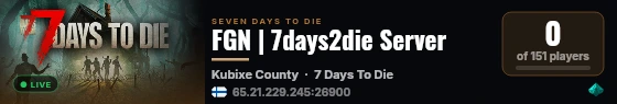 FGN | 7days2die Server live status badge