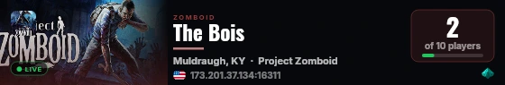 The Bois live status badge