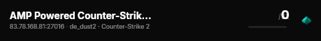 AMP Powered Counter-Strike 2 Server live status badge