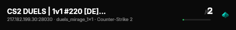 CS2 DUELS | 1v1 #220 [DE] — CYBERSHOKE.NET (ONLY MIRAGE) live status badge