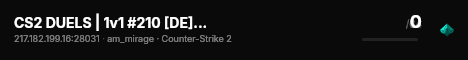 CS2 DUELS | 1v1 #210 [DE] — CYBERSHOKE.NET (ARENA MAPS) live status badge