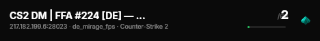 CS2 DM | FFA #224 [DE] — CYBERSHOKE.NET (20 SLOTS) live status badge