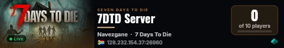 7DTD Server live status badge
