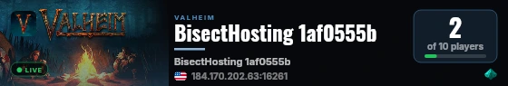 BisectHosting 1af0555b live status badge