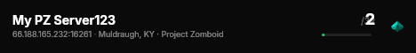 My PZ Server123 live status badge
