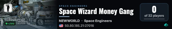 Space Wizard Money Gang live status badge