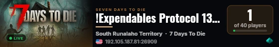 !Expendables Protocol 13+ PVE live status badge