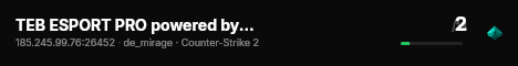 TEB ESPORT PRO powered by PRACC.COM live status badge