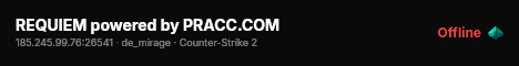 REQUIEM powered by PRACC.COM live status badge