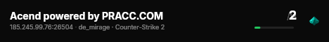 Acend powered by PRACC.COM live status badge