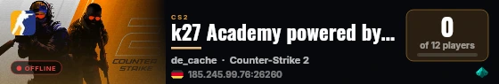 k27 Academy powered by PRACC.COM live status badge