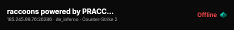 raccoons powered by PRACC.COM live status badge