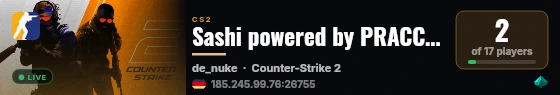 Sashi powered by PRACC.COM live status badge
