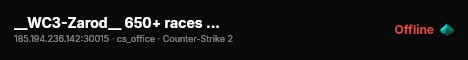 __WC3-Zarod__ 650+ races | Ru/En -=CSS-Style=- v0.35 live status badge
