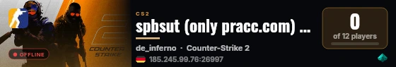 spbsut (only pracc.com) powered by PRACC.COM live status badge