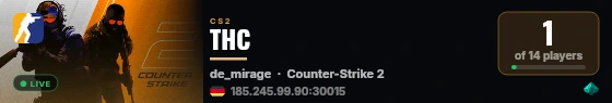 THC live status badge