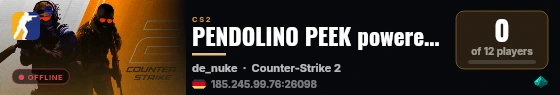 PENDOLINO PEEK powered by PRACC.COM live status badge