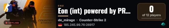 Eon (int) powered by PRACC.COM live status badge