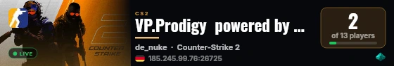 VP.Prodigy  powered by PRACC.COM live status badge