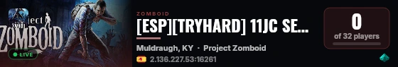 [ESP][TRYHARD] 11JC SERVER live status badge