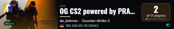 OG CS2 powered by PRACC.COM live status badge