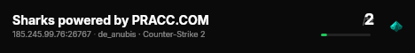 Sharks powered by PRACC.COM live status badge